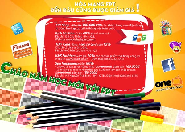 FPT tưng bừng khuyến mãi chào mừng năm học mới FPT tưng bừng khuyến mãi chào mừng năm học mới